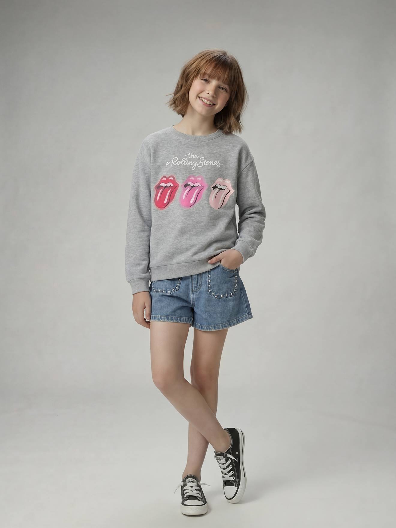 Denim short lichtblauw
