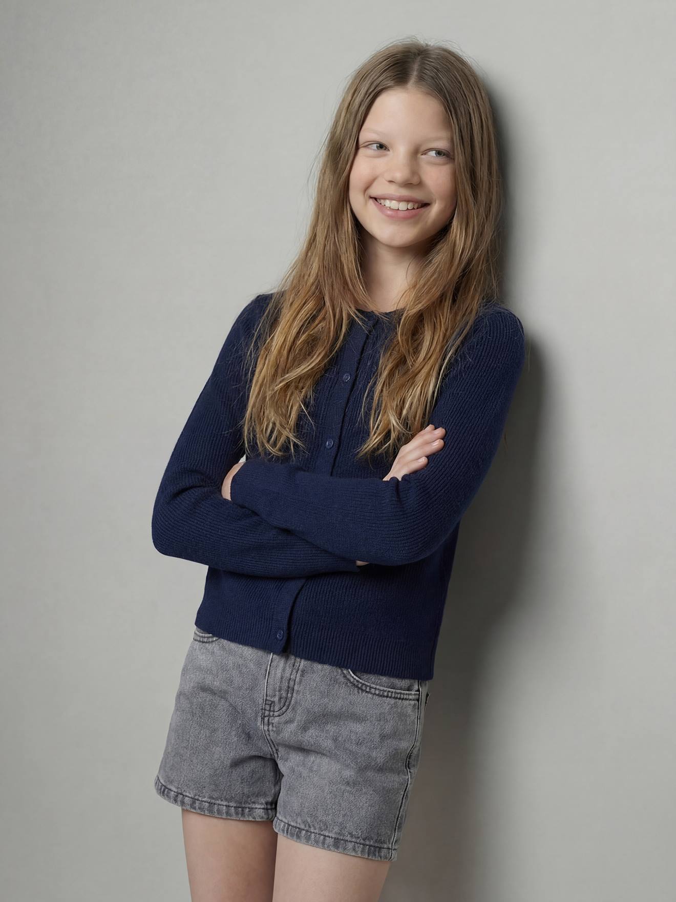 Vest meisje marineblauw