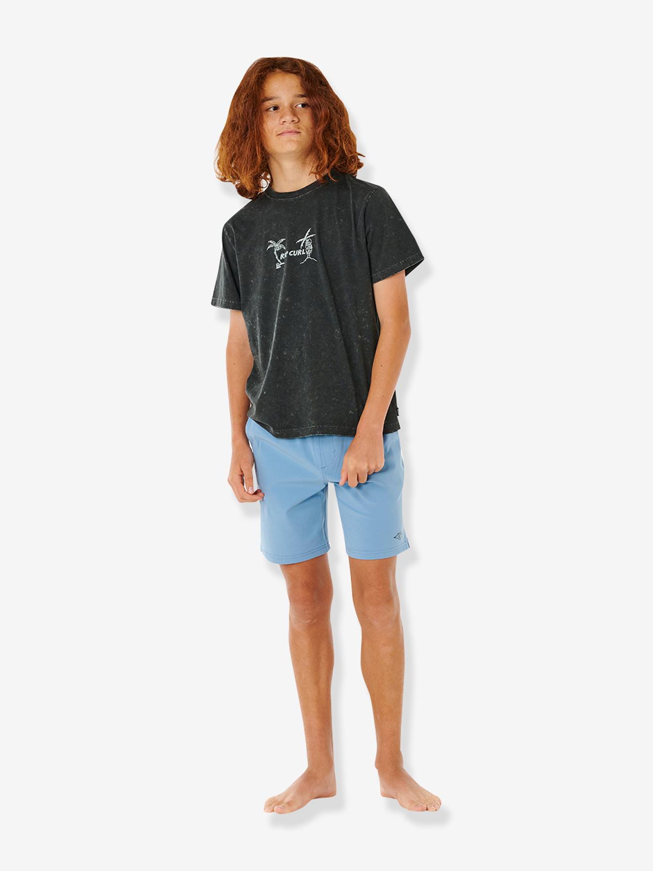 Zwemshort voor jongens grijsblauw