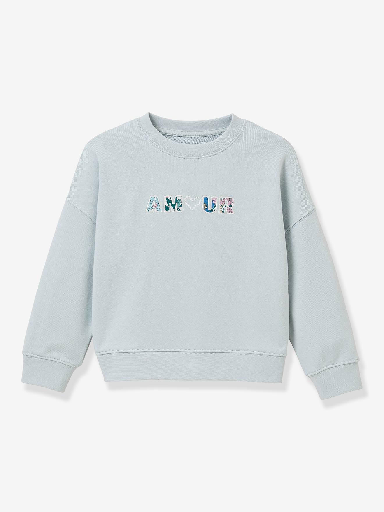Meisjessweater Amour lichtblauw
