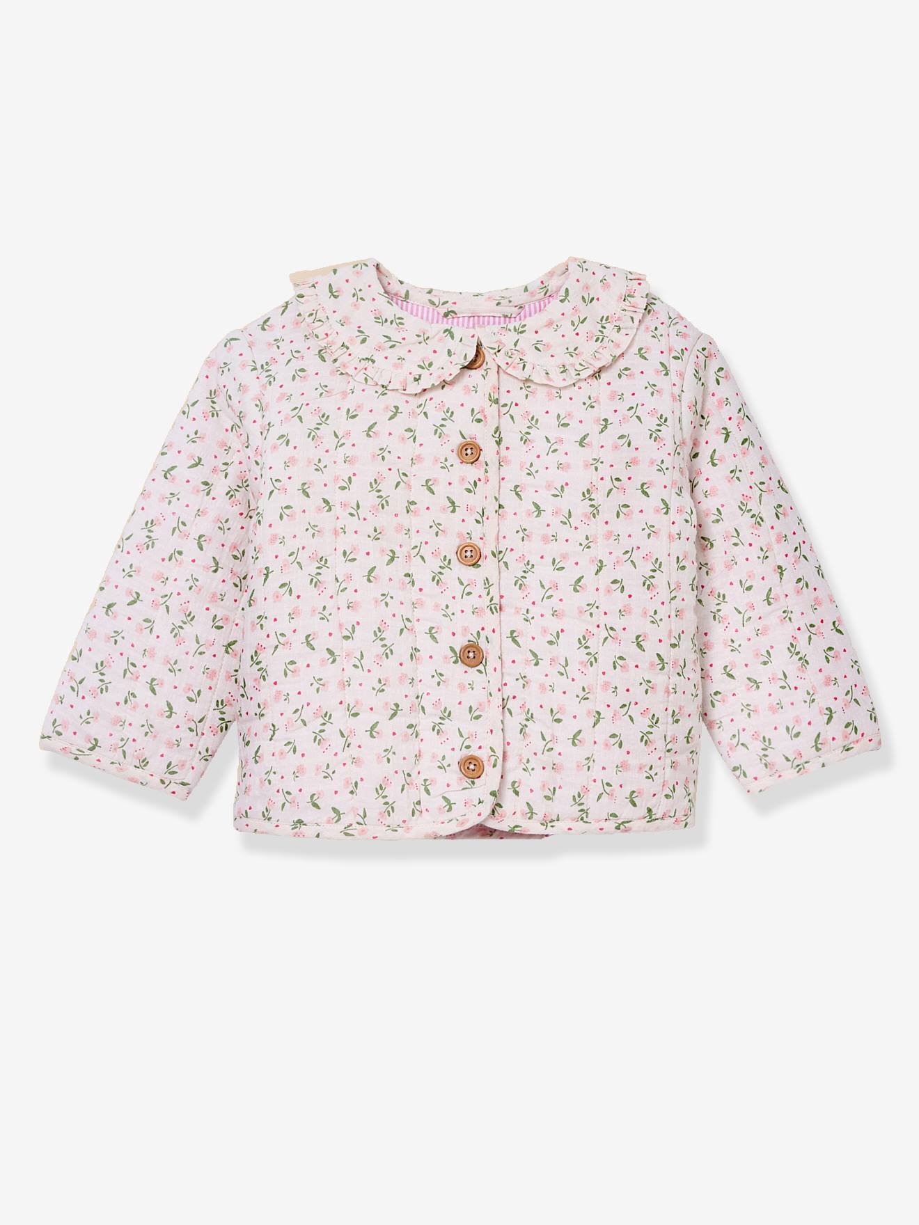 Jas met print voor baby's lichtgroen