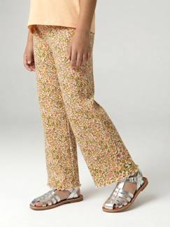 Meisje-Legging-Meisjes legging in ribgebreide stof