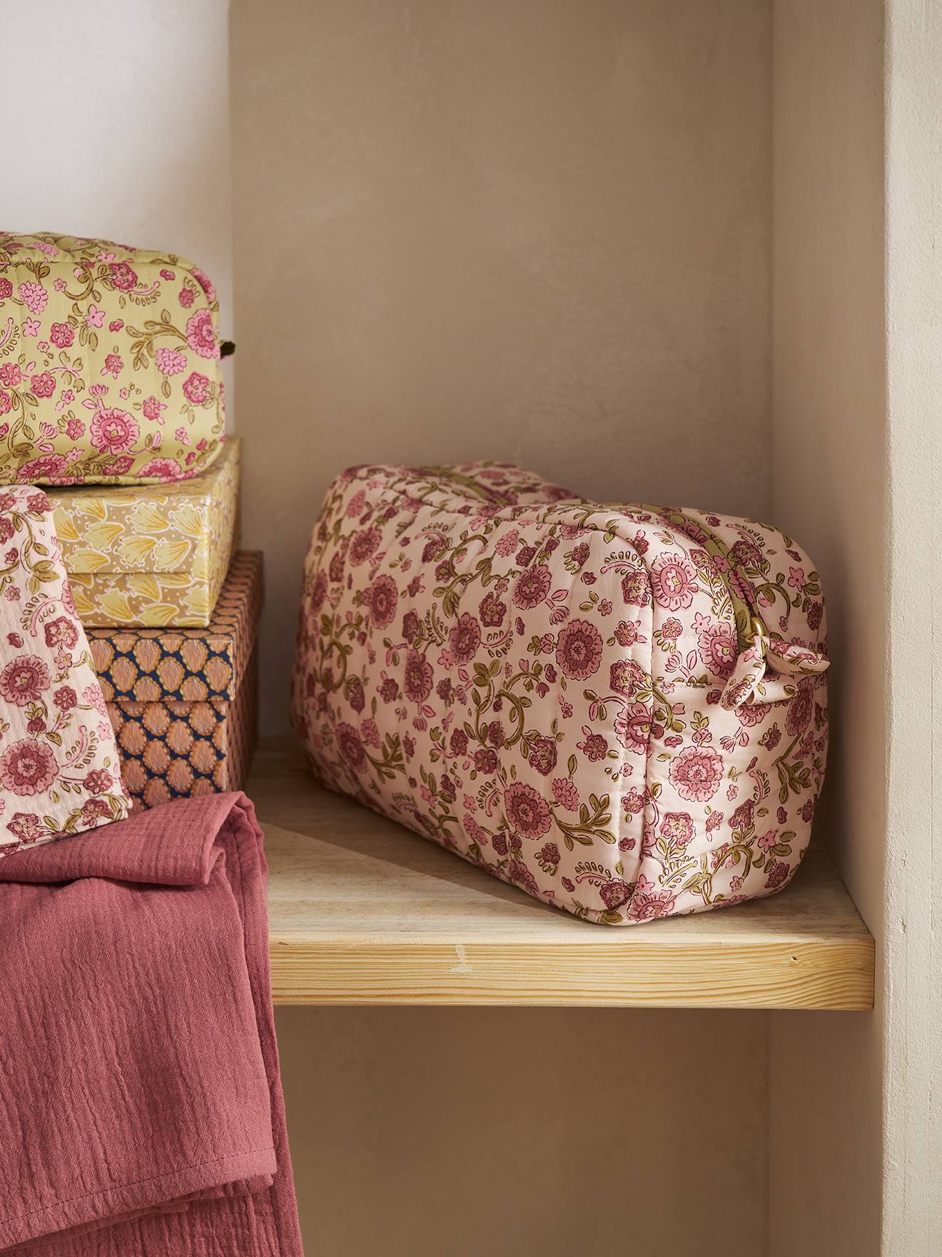 Toilettas Mama roze, bedrukt