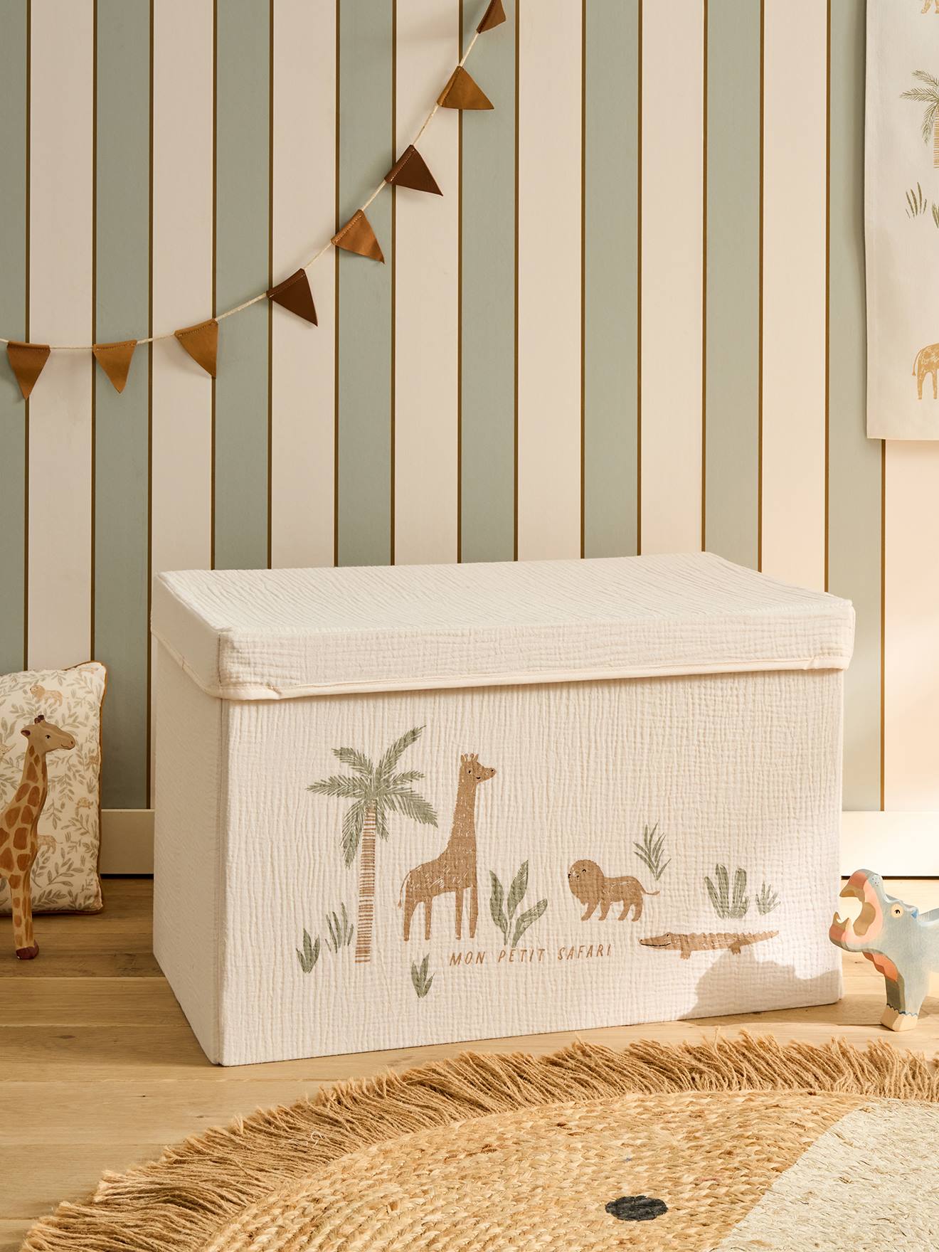 XL speelgoedkoffer beige