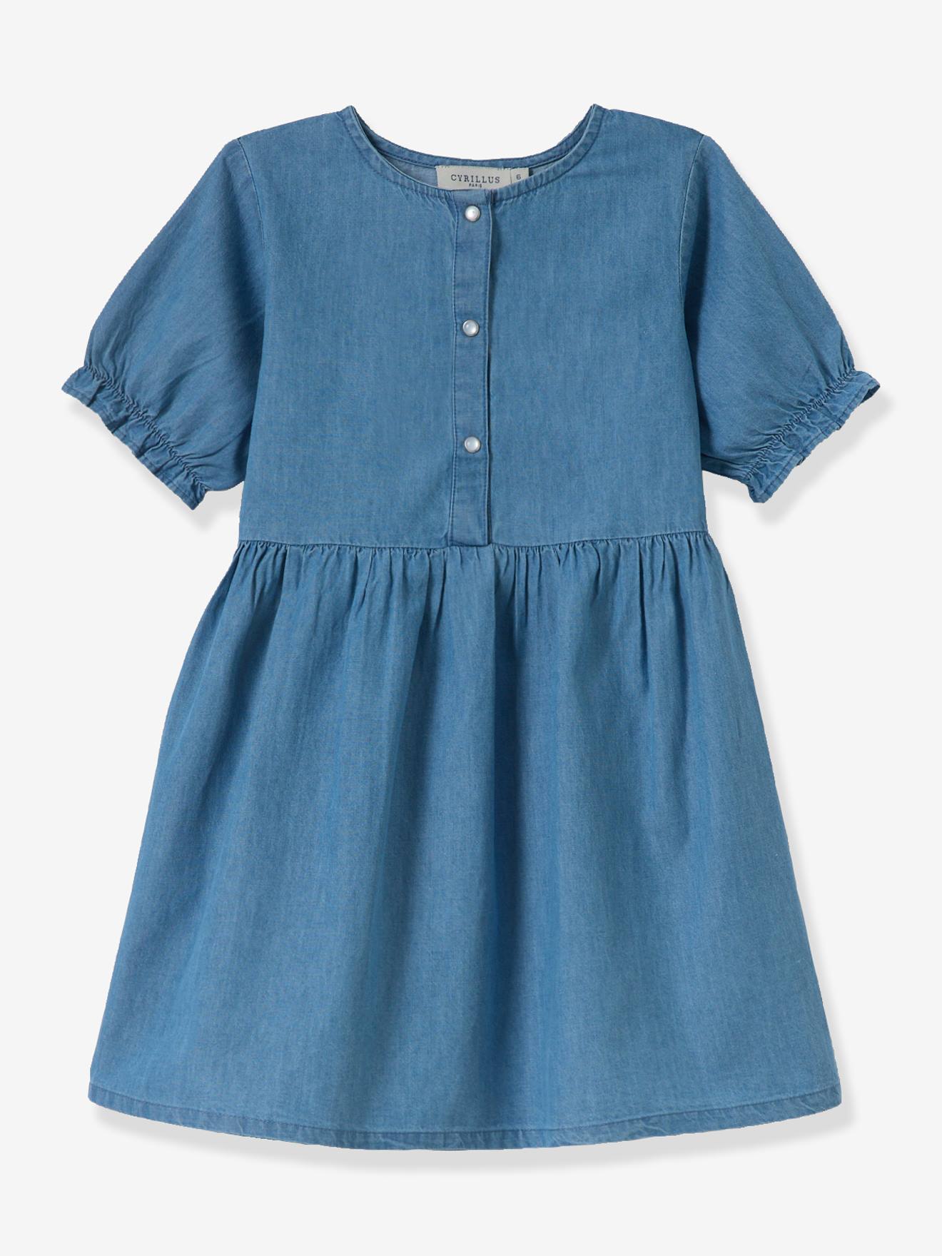 Korte denim jurk stone