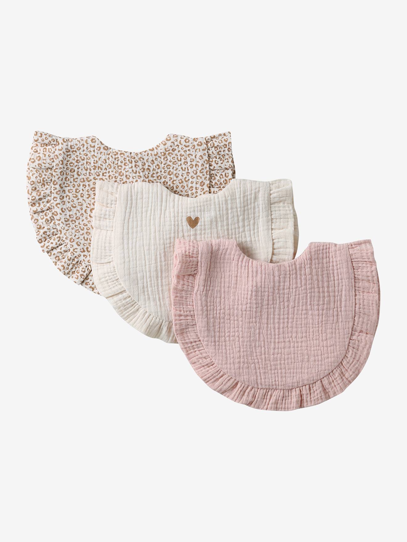 Set van 3 bohemian slabbetjes rouge
