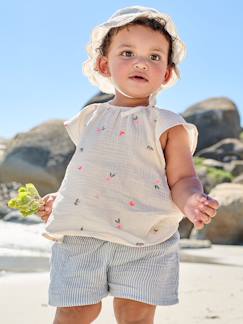 Blouse met korte mouwen voor babymeisjes  - vertbaudet enfant