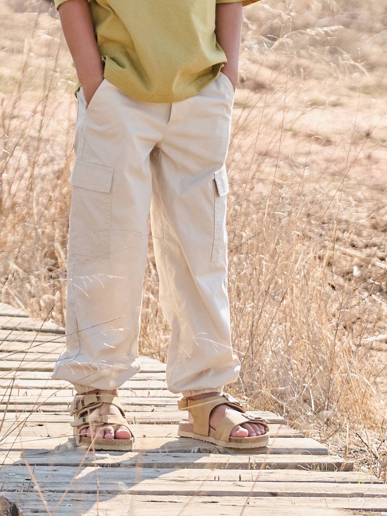Lichte cargobroek beige
