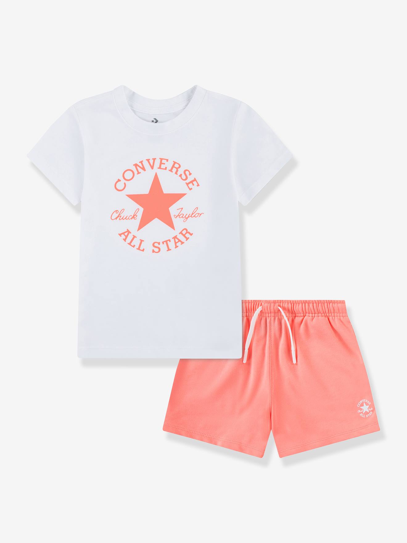 Set short en t-shirt koraal