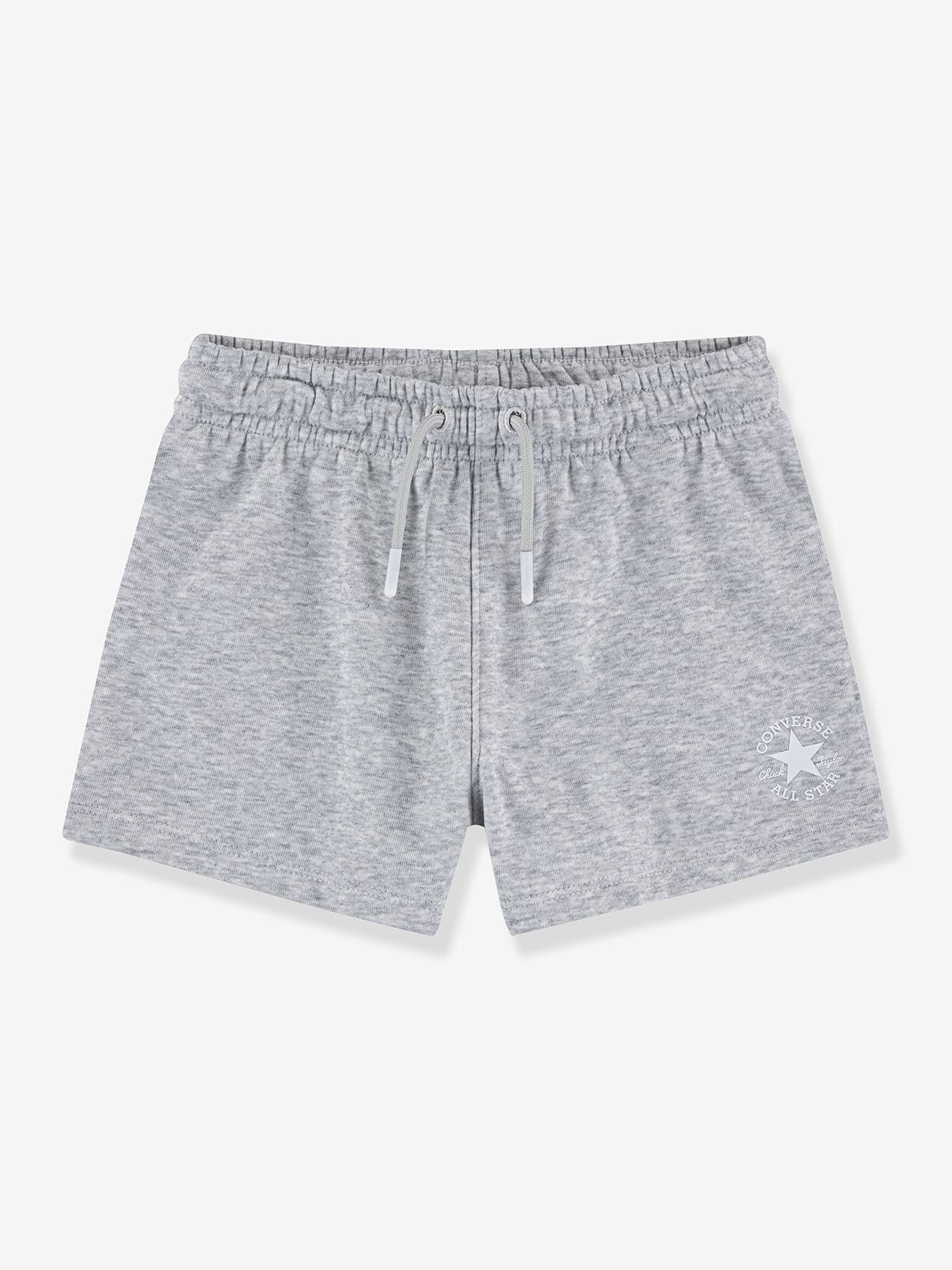 Meisjesshort met elastische taille grijs