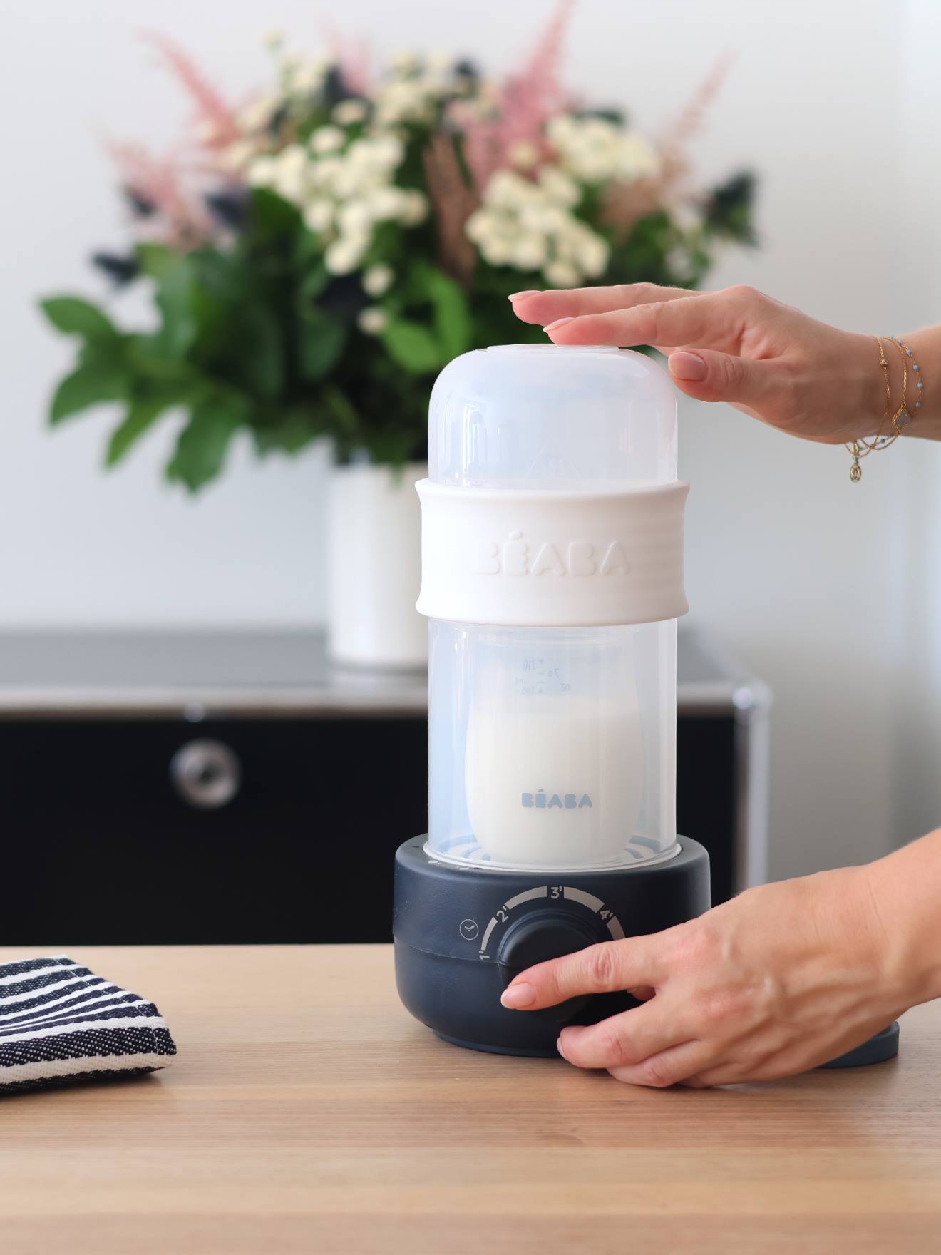 Flessenwarmer en sterilisator Baby Milk Second van BEABA blauw afbeelding 1