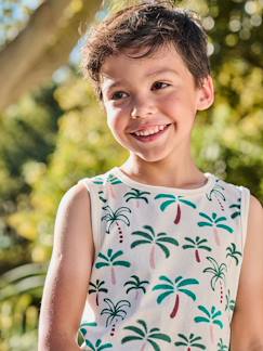 Jongens-T-shirt, poloshirt, souspull-T-shirt-Hemdje voor jongens met tropische print
