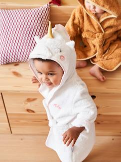 Baby-Badcape, badjas-Kamerjas baby personaliseerbaar Eenhoorn