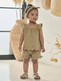 Baby-3-delige babyset voor meisjes van katoen