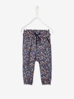 Baby-Broek, jean-Babybroek met print elastische taille