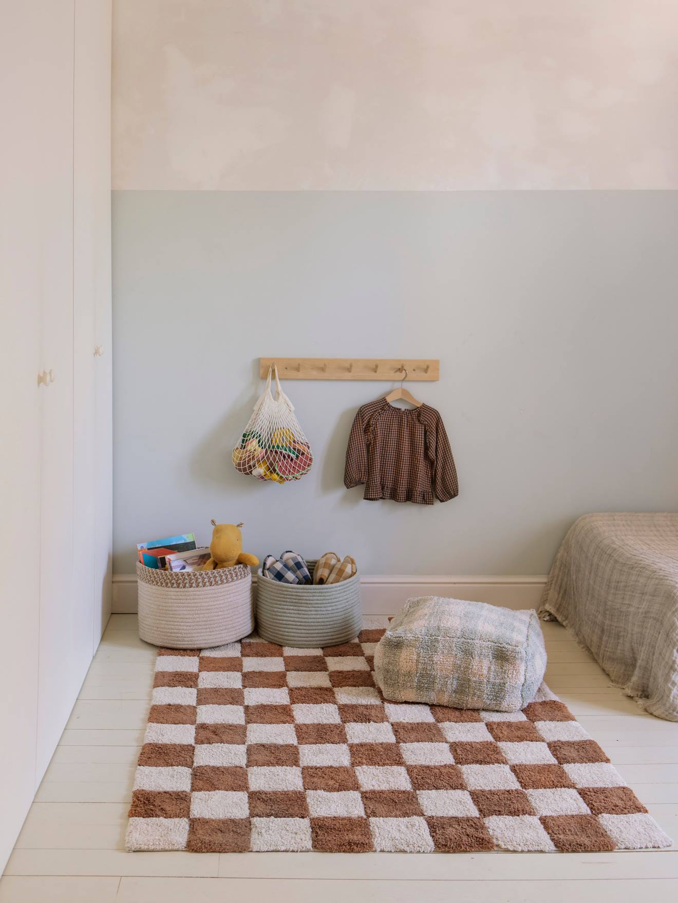 Rechthoekig tapijt Tiles bruin