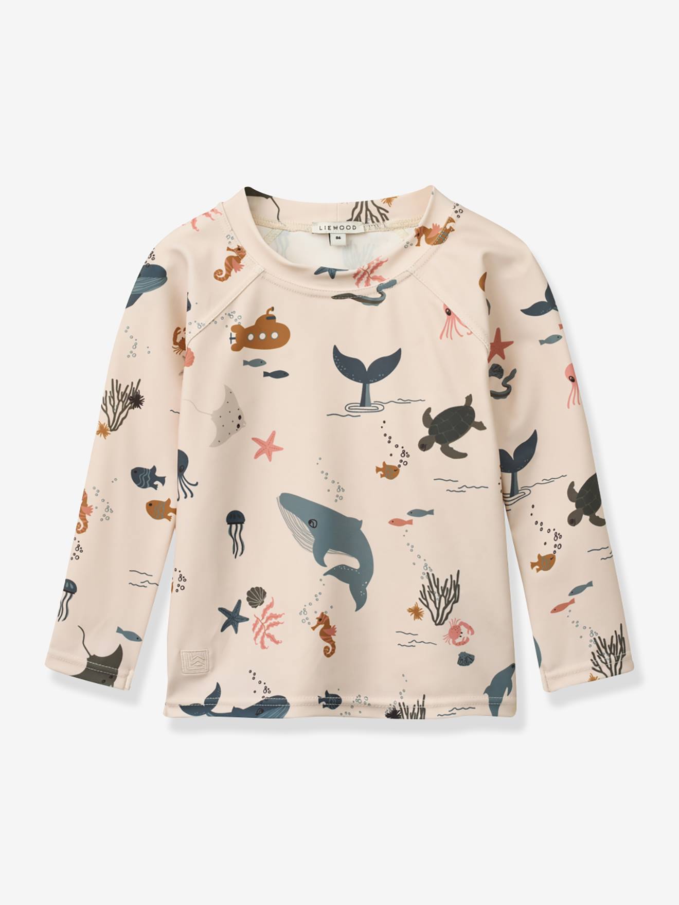 T-shirt met lange mouwen beige