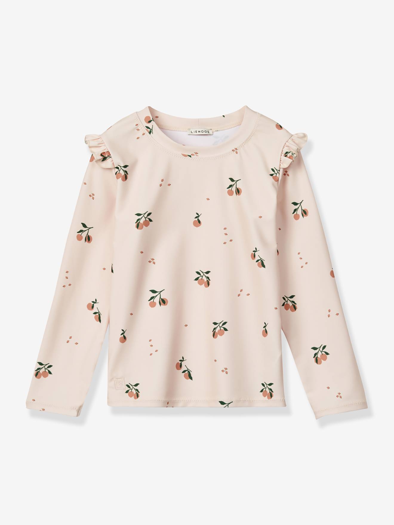 T-shirt met lange mouwen lichtroze.