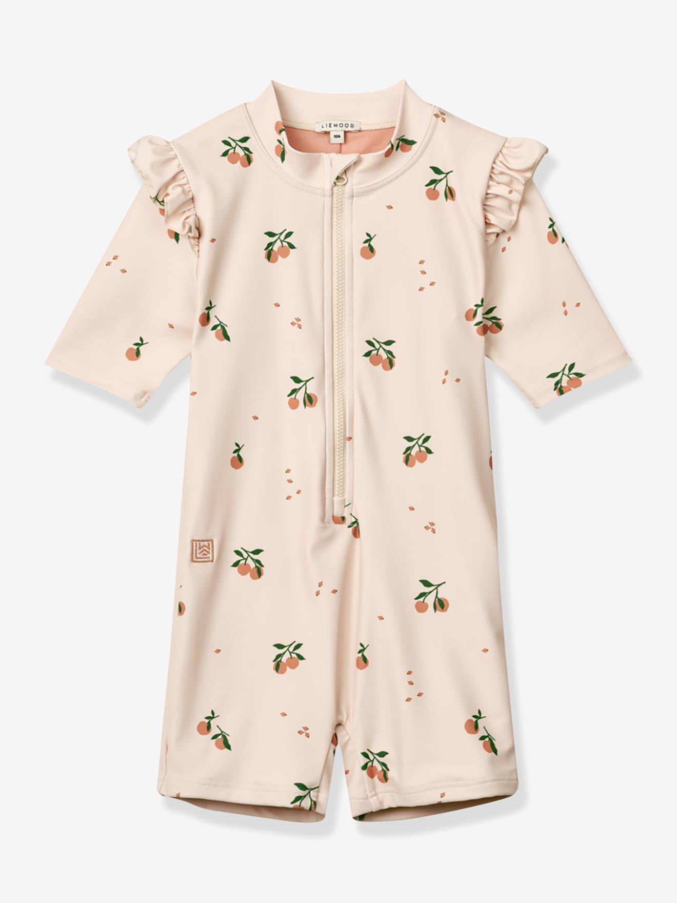 Bedrukt zwemshort voor kinderen lichtroze.