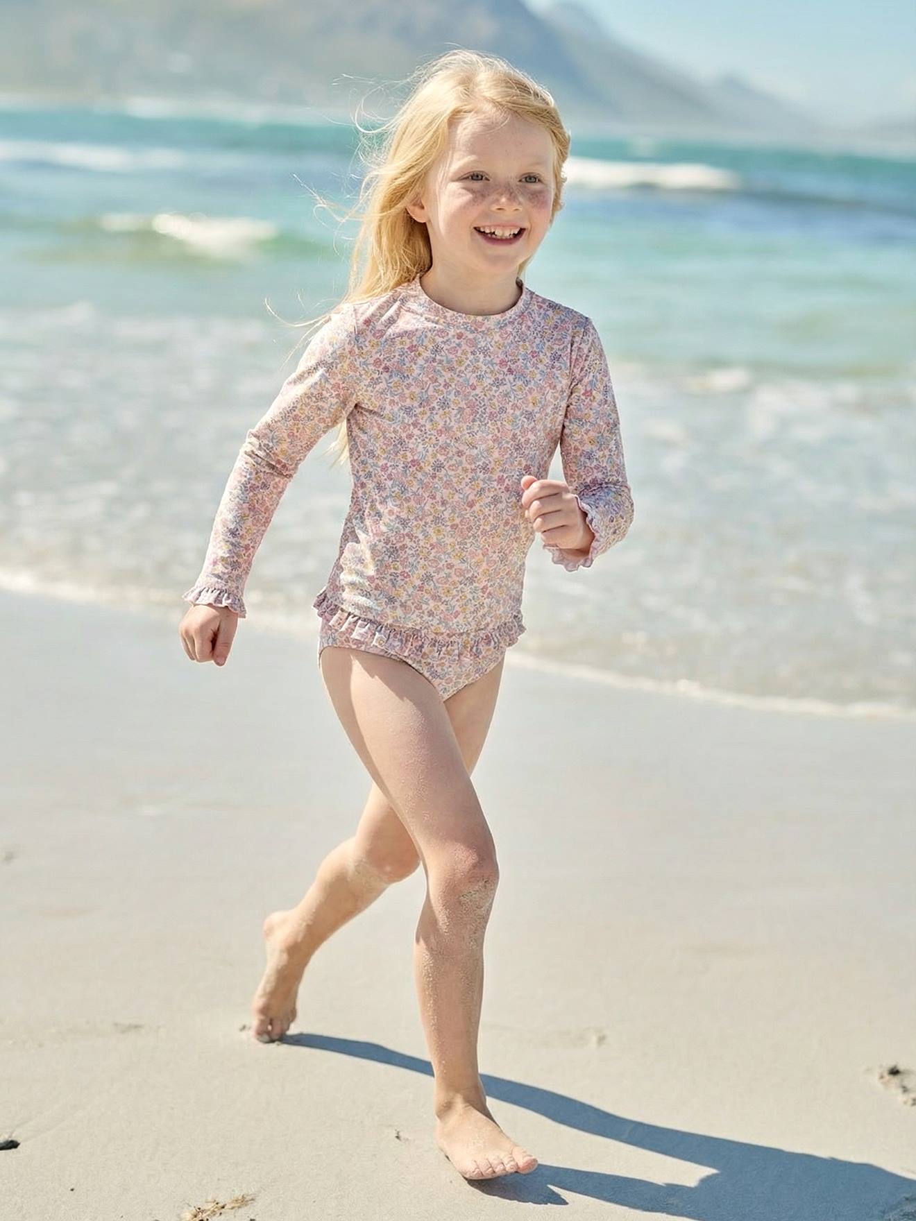Anti-UV bikini voor meisjes lichtroze