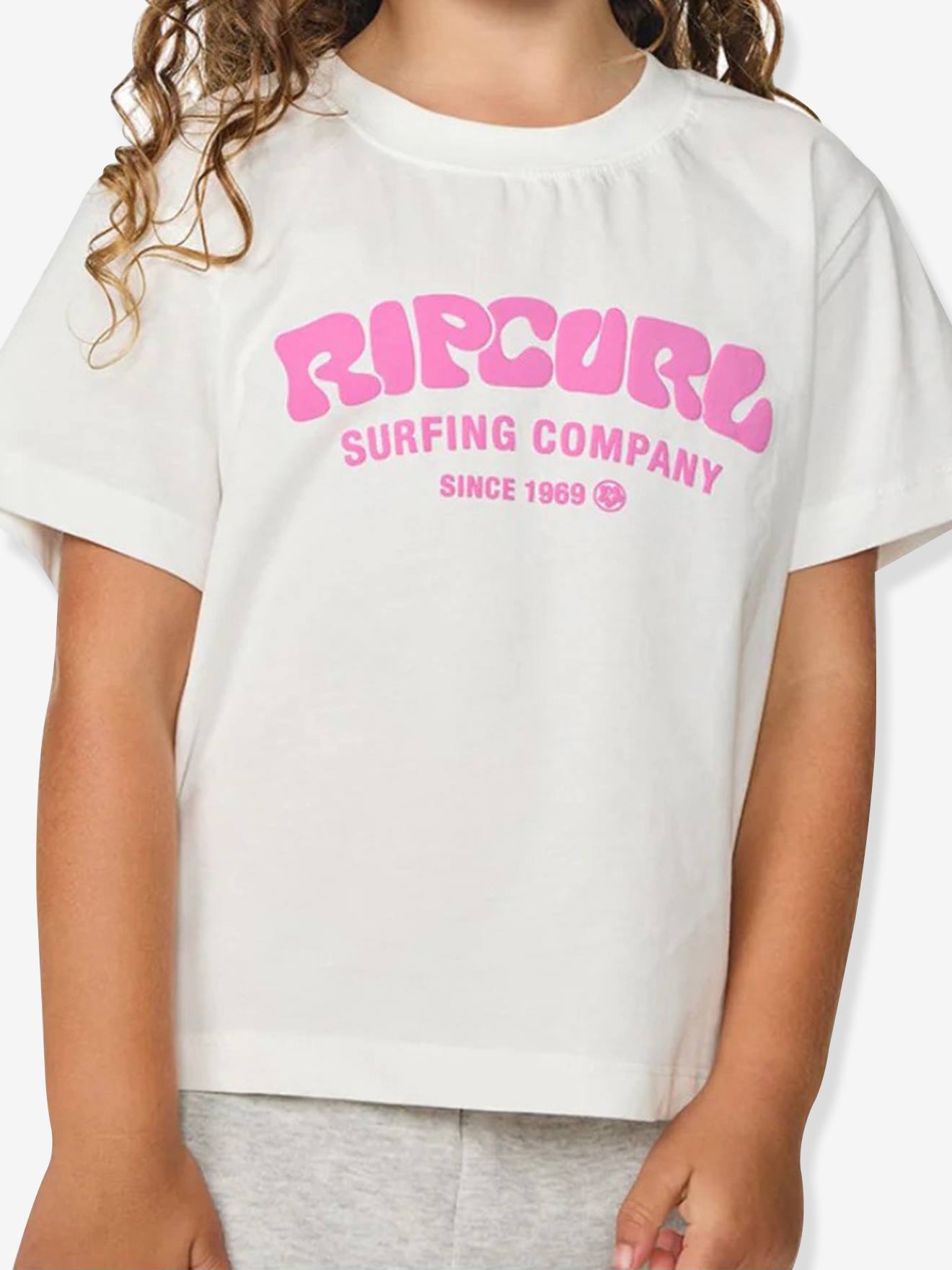 T-shirt met korte mouwen voor meisjes ecru