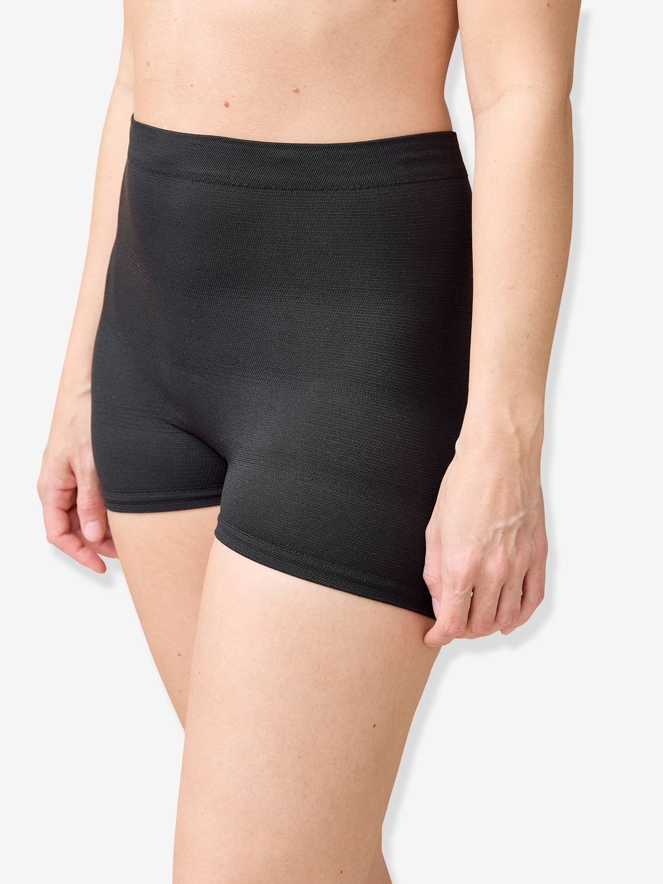 Set van 2 Deluxe naadloze zwangerschapsonderbroeken CARRIWELL zwart afbeelding