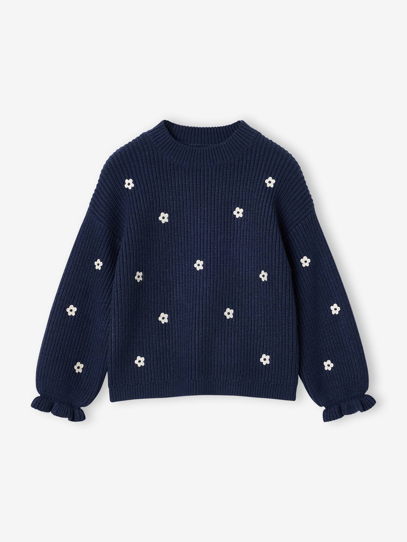 Meisjestrui met hartjes marineblauw