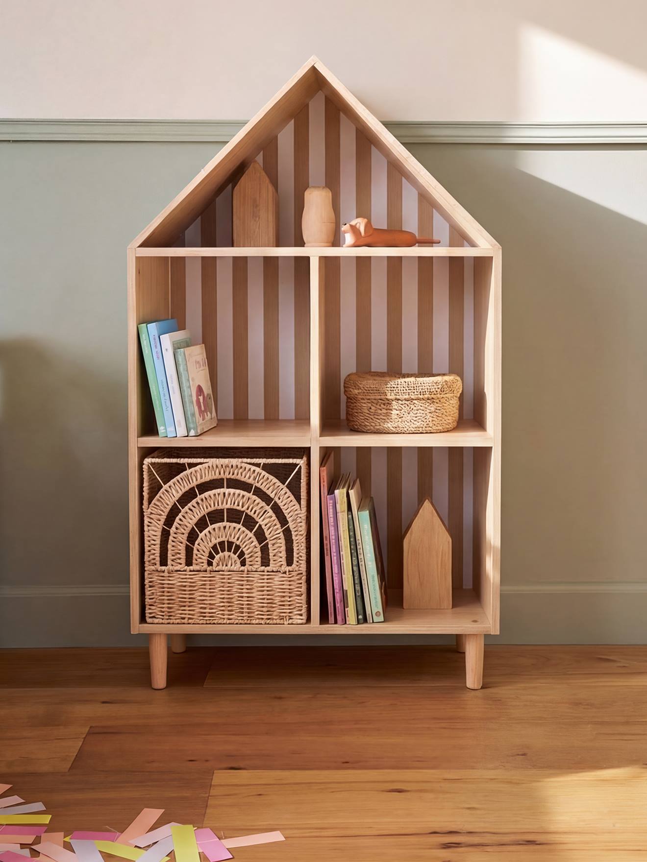 Vakkenmeubel huis hout