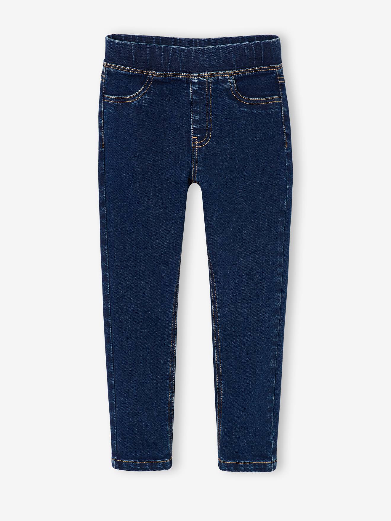 Jeans tregging voor meisjes donkerblauw