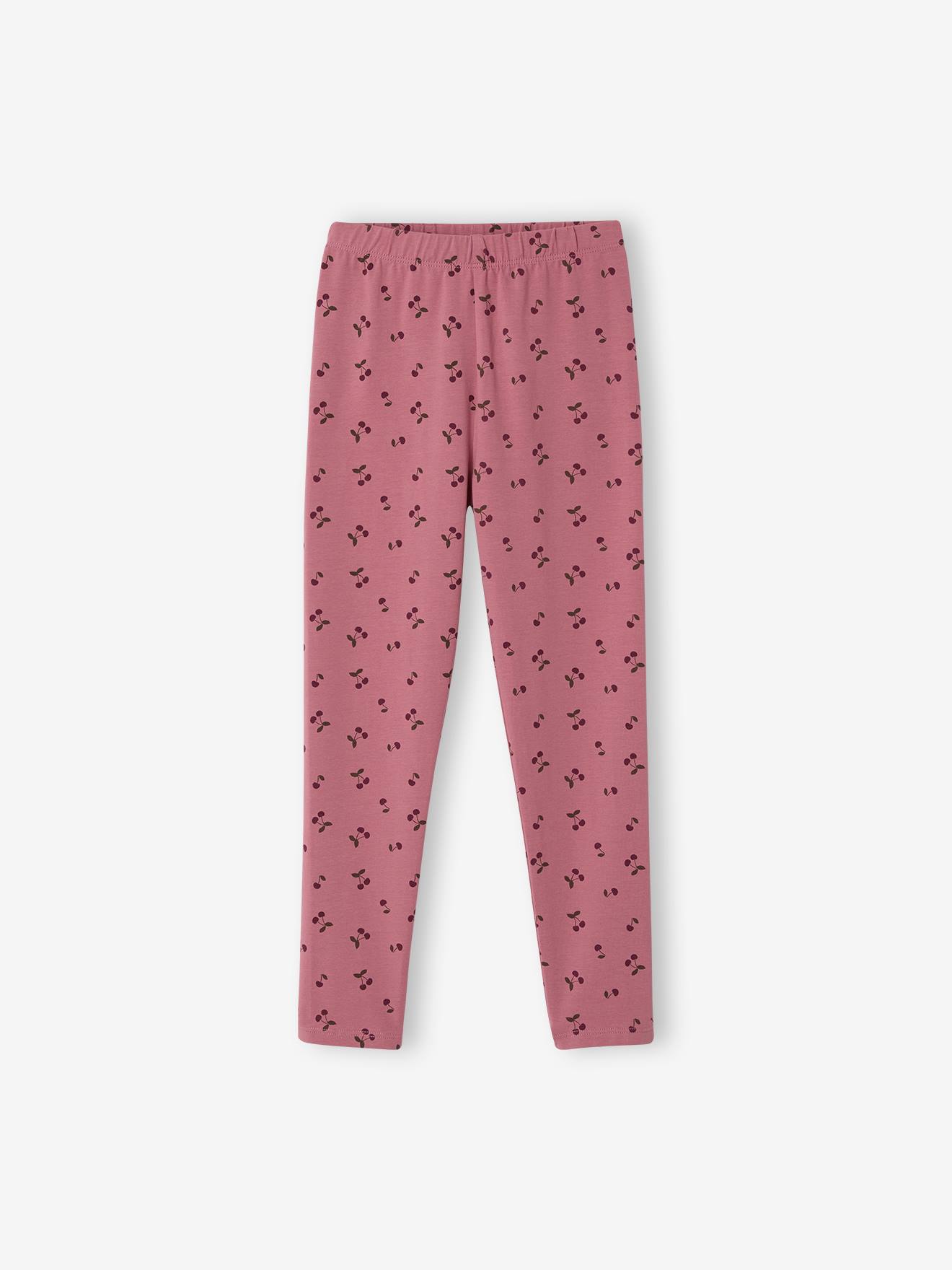 Bedrukte legging voor meisjes zachtpaars