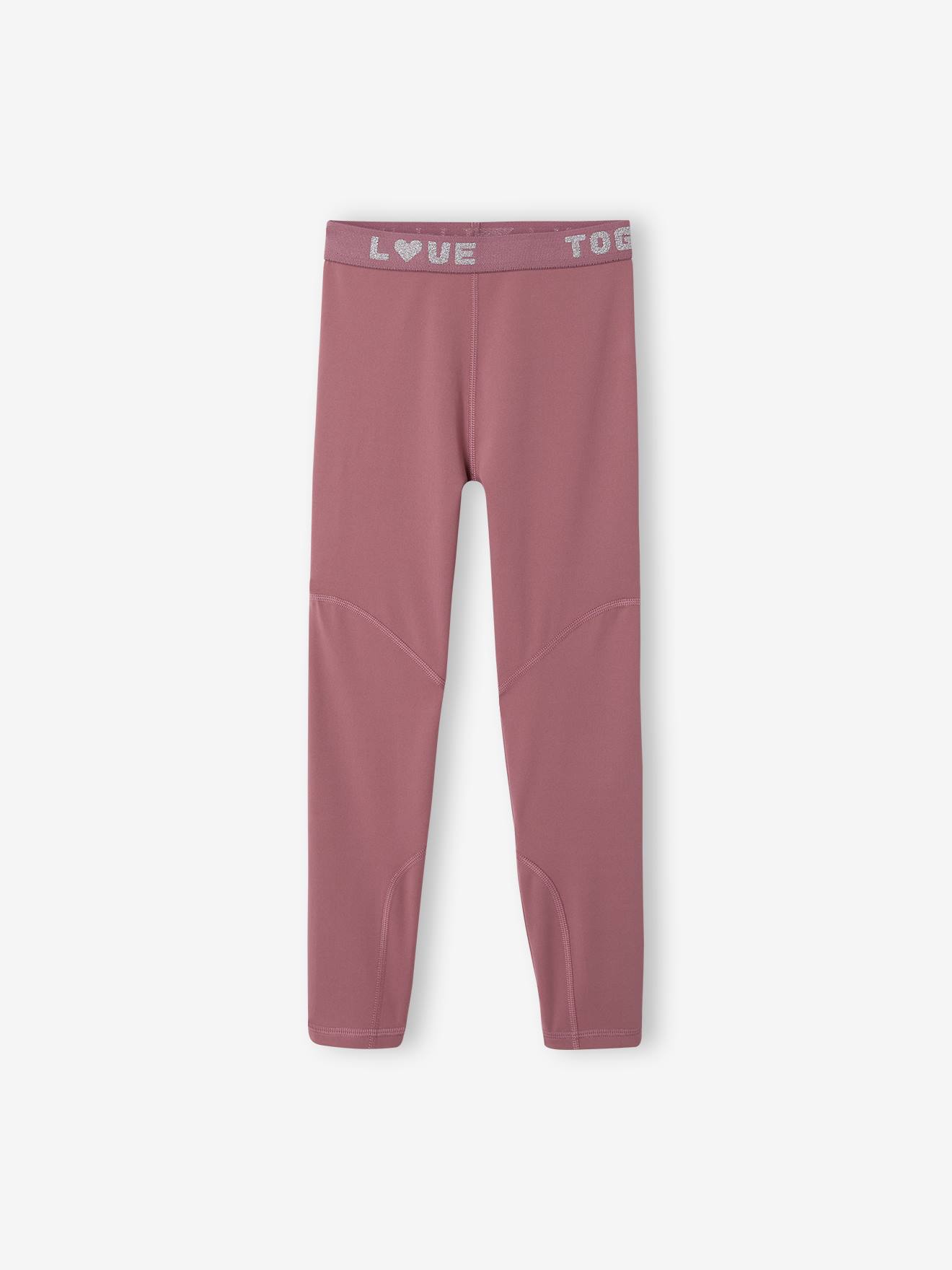 Essentiële legging voor meisjes oudroze