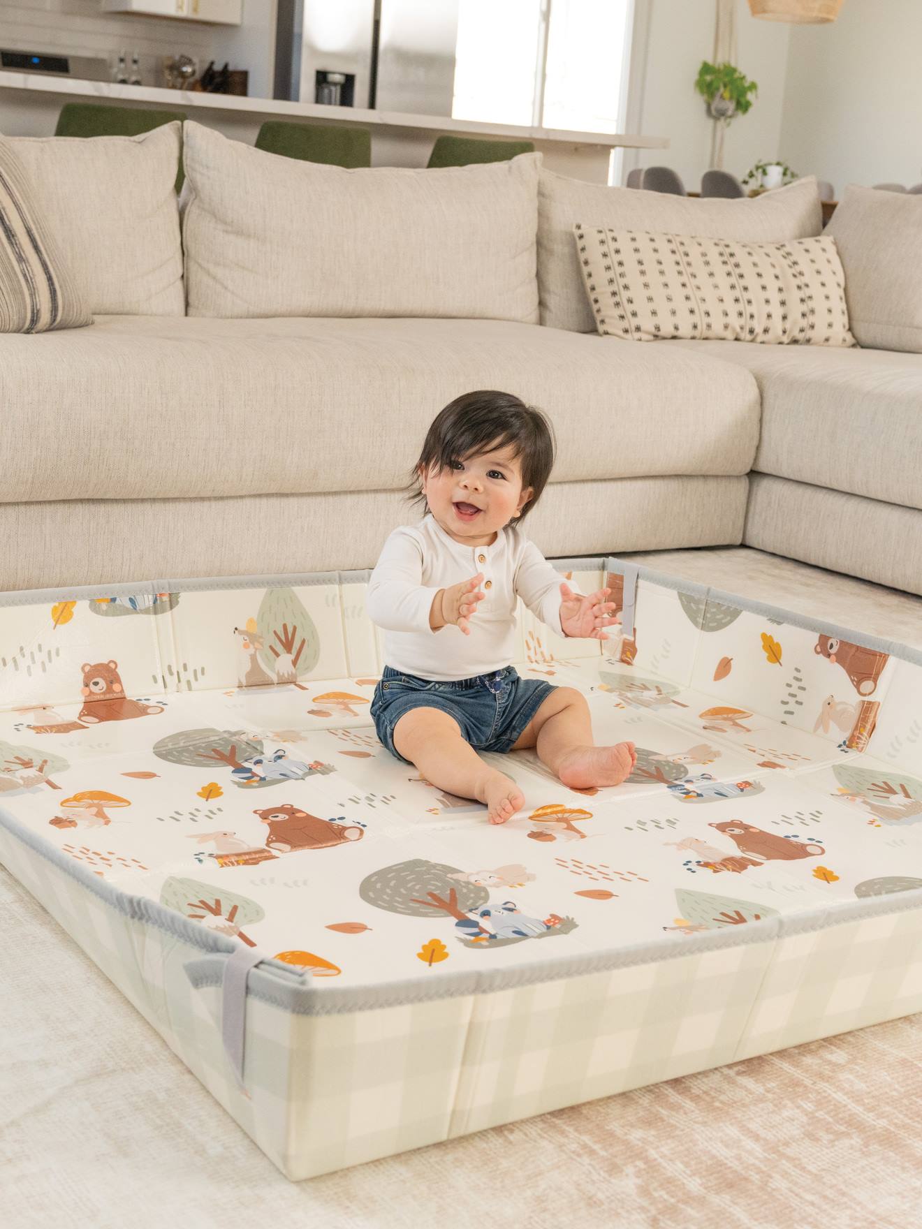 Opvouwbare schuimrubberen mat - INFANTINO beige