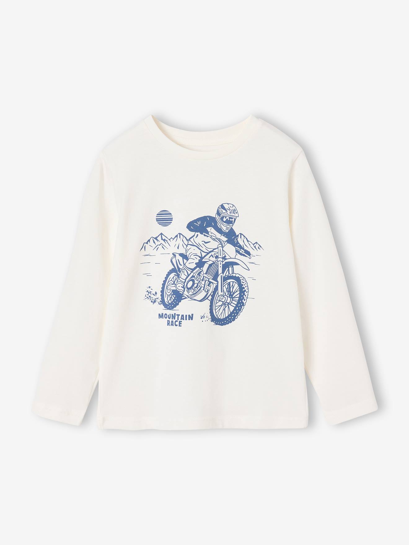 Jongensshirt met lange mouwen wit