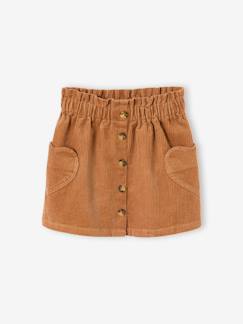 Fluwelen rok met zakjes hartjes  - vertbaudet enfant
