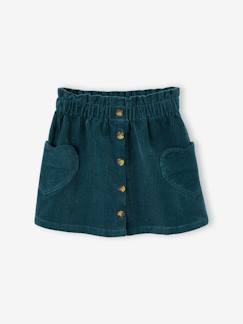 Fluwelen rok met zakjes hartjes  - vertbaudet enfant