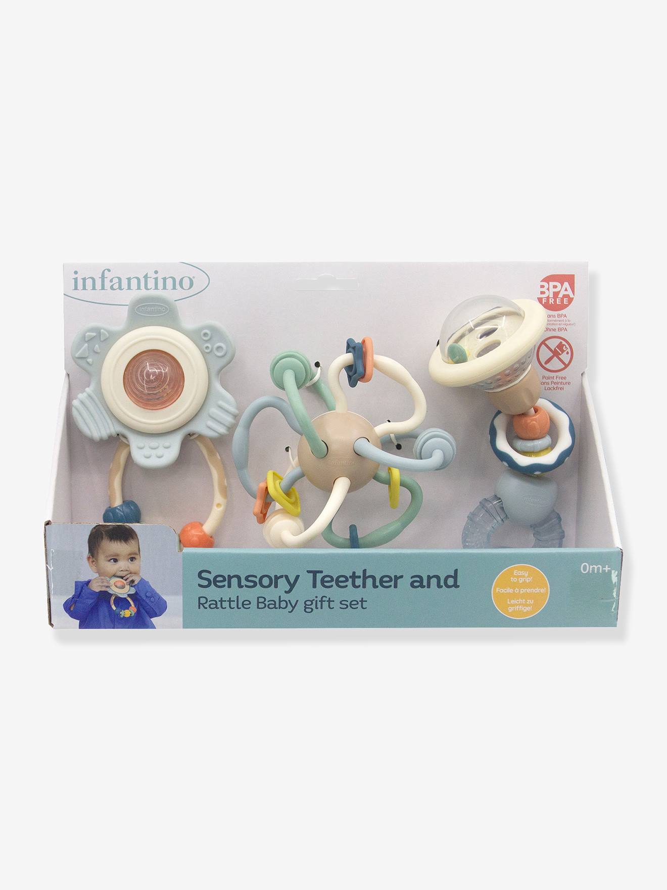 Cadeauset babyrammelaars meerkleurig afbeelding