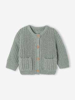 Baby-Trui, vest, sweater-Vest-Babyvestje van grof gebreid breisel