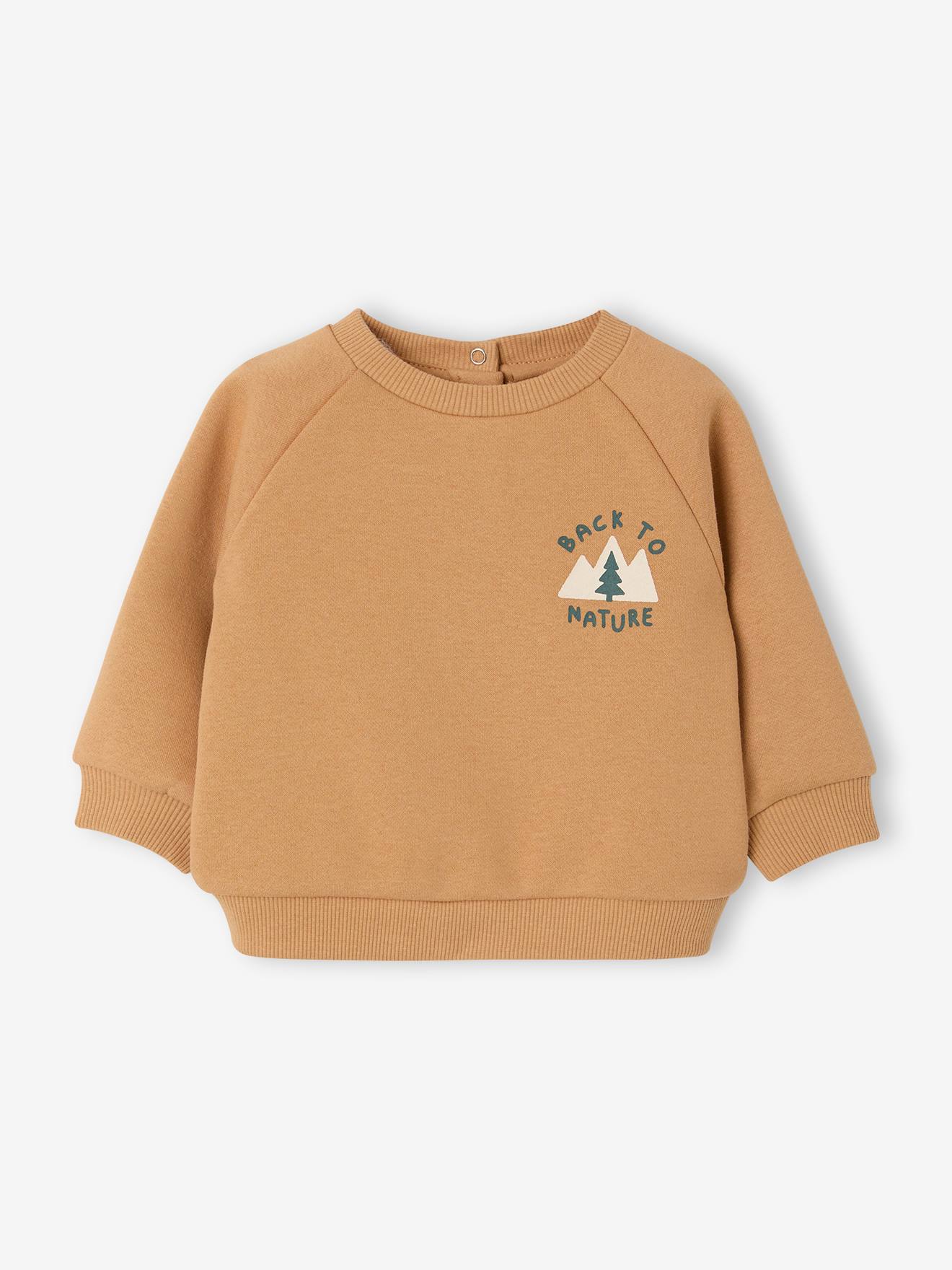 Baby sweater met lange mouwen okergeel