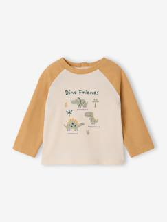 Baby-T-shirt baby met lange mouwen en een geplaatste print aan de voorkant