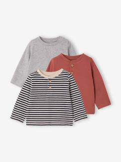 Baby- Set van 3 T-shirts Basics van biokatoen baby
