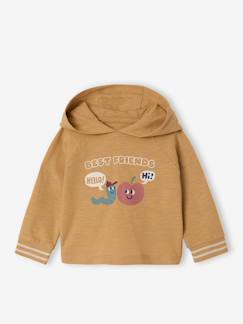 Baby-T-shirt met capuchon lange mouwen