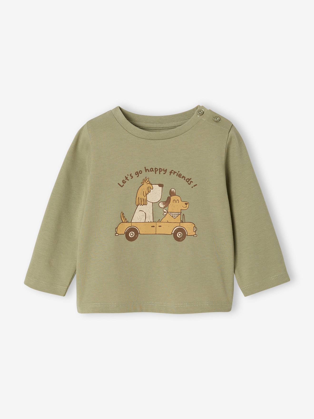 Decoratief T-shirt babyjongen pistache