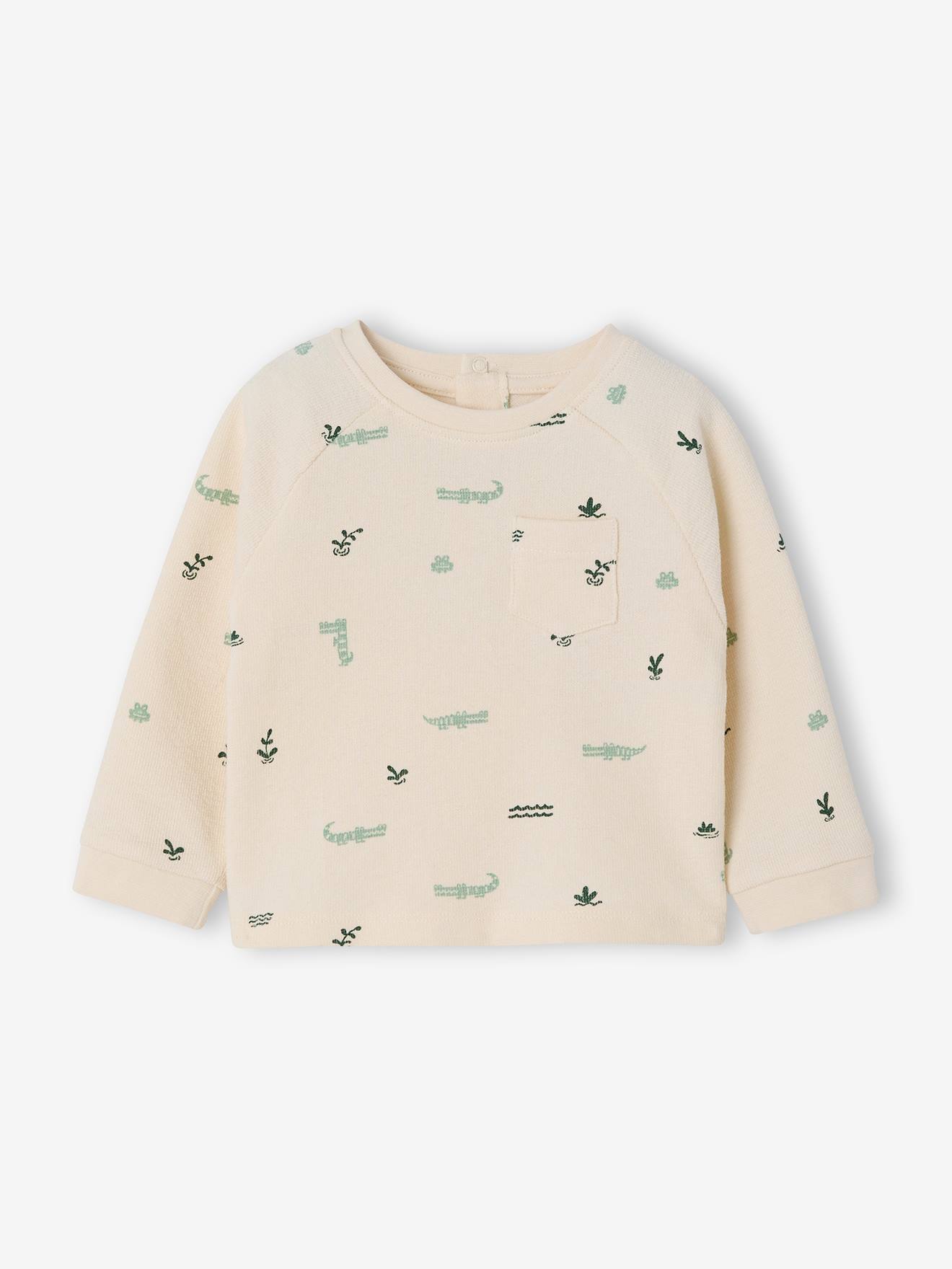 Babyjongens T-shirt met lange mouwen vanille