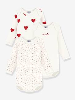 Baby-Set van 3 rompers met lange mouwen PETIT BATEAU