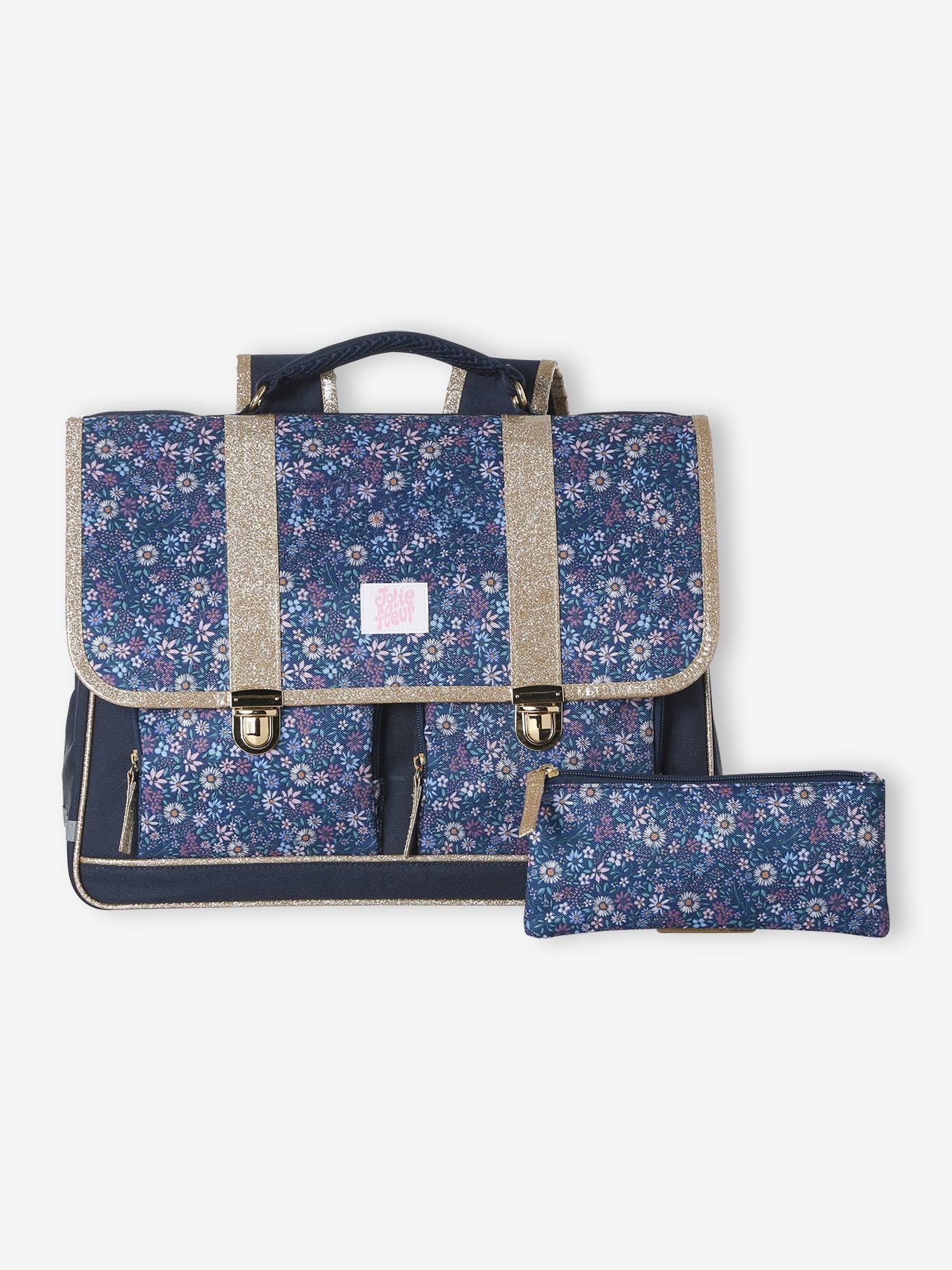 Polyester boekentas Iris voor meisjes donkerblauw