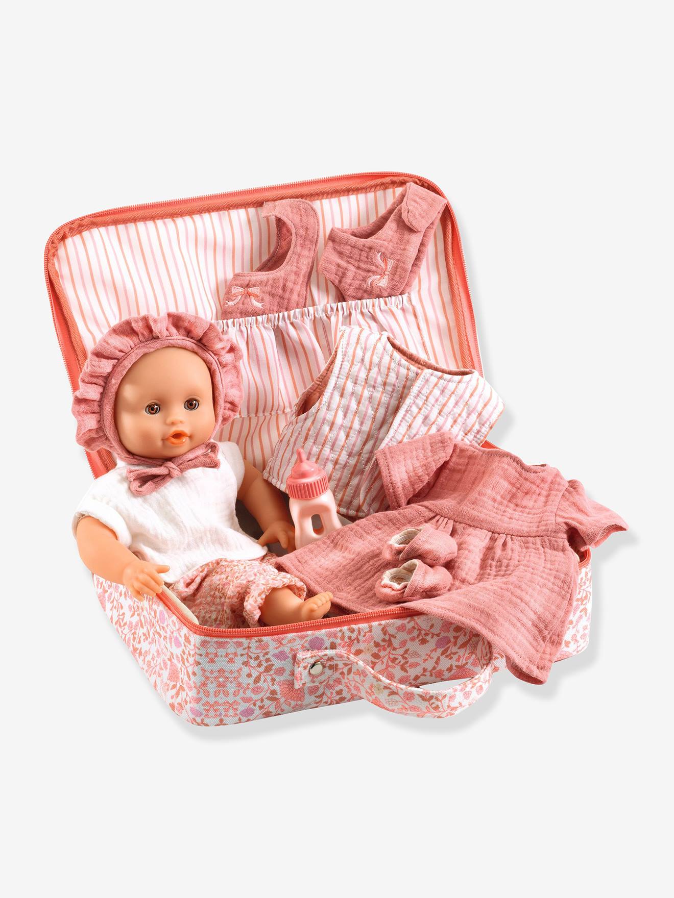 Koffer van Vanille, pop + accessoires DJECO rozen