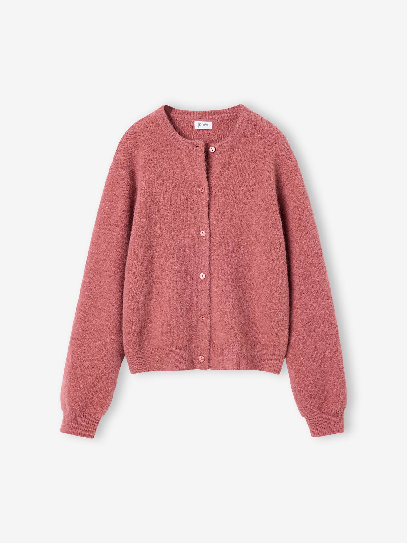 Vest voor meisjes met lange mouwen oudroze