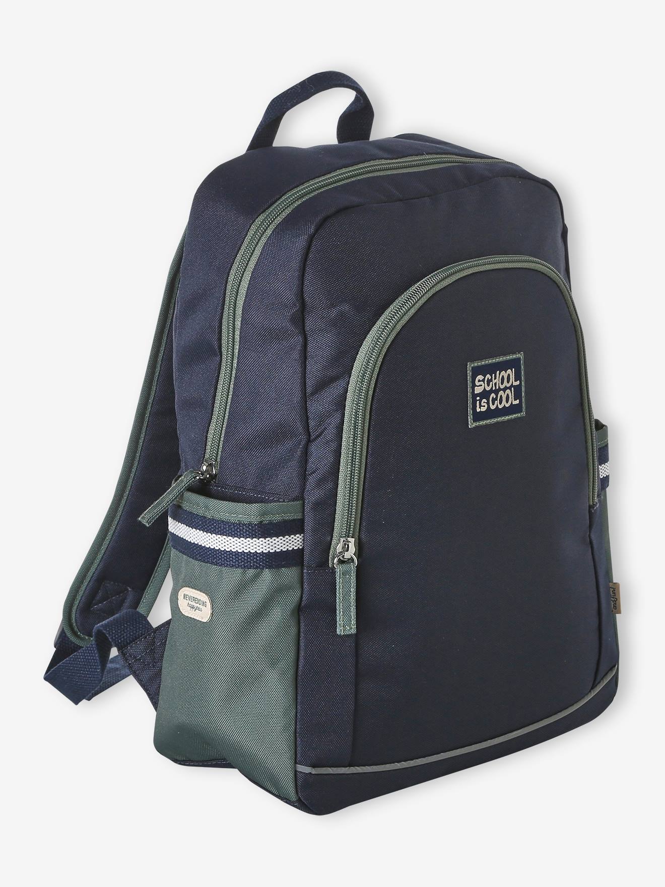 Jongensrugzak van polyester donkerblauw