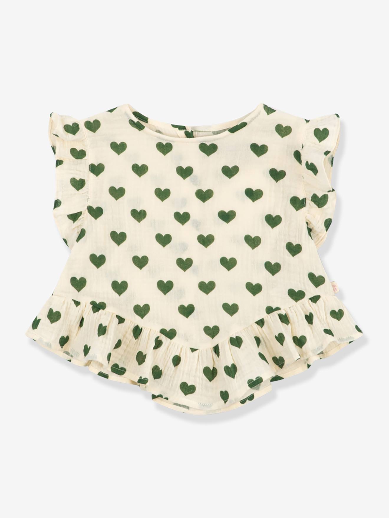 Top met volantjes Coco groen