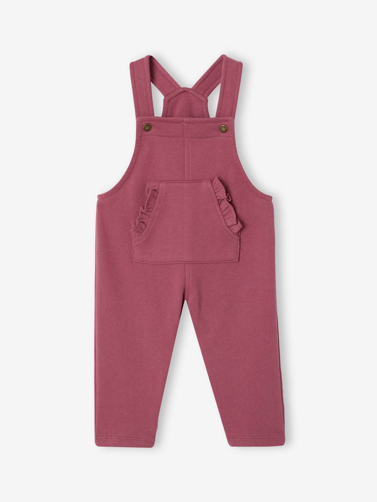 Tuinbroek voor babymeisjes framboos